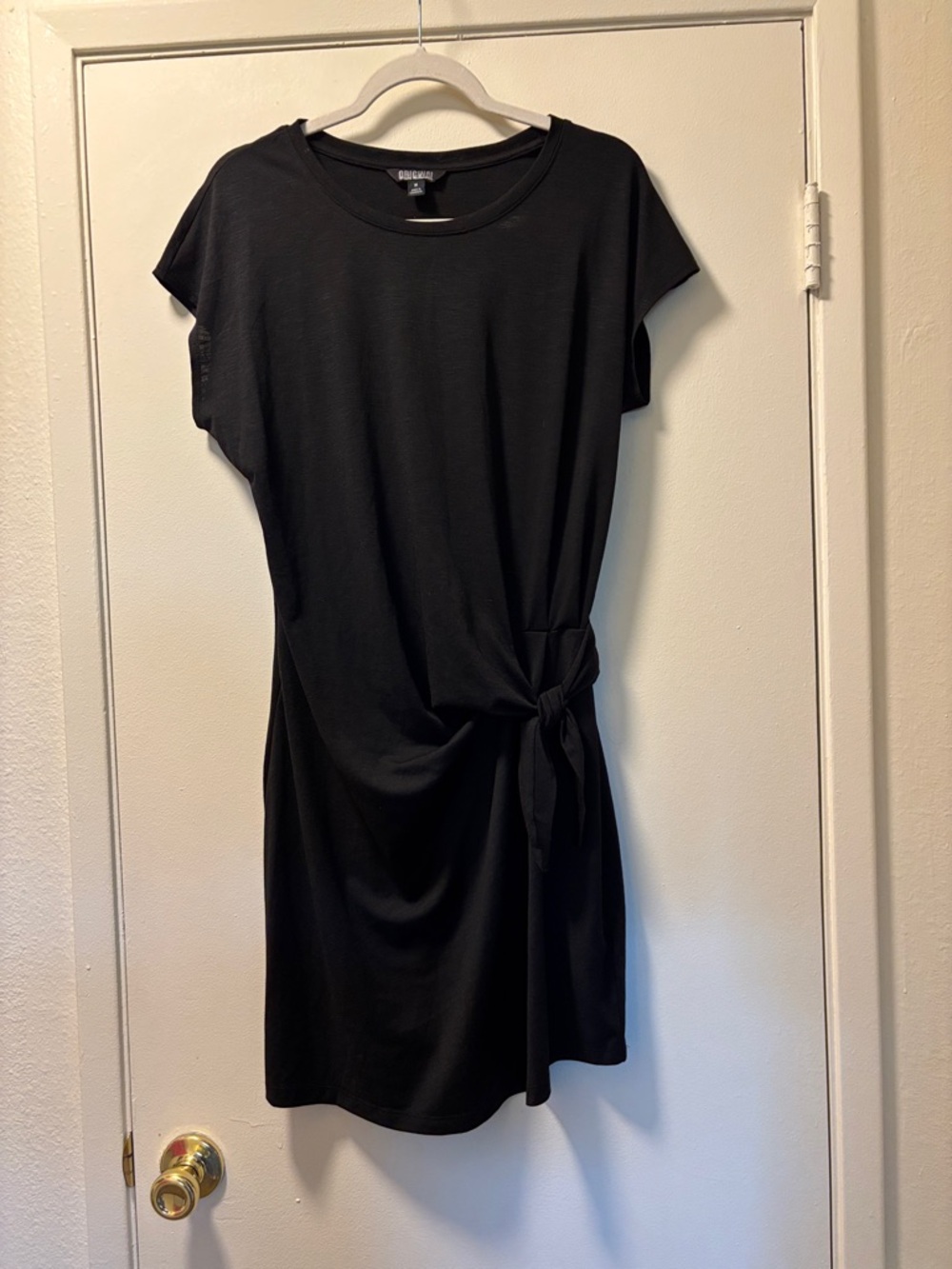 Nicole Miller Black Knot-Tie Mini Dress